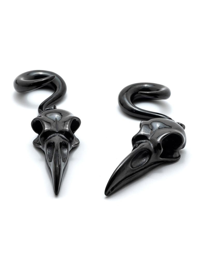 Black Raven Skull Steel Hook Hangers