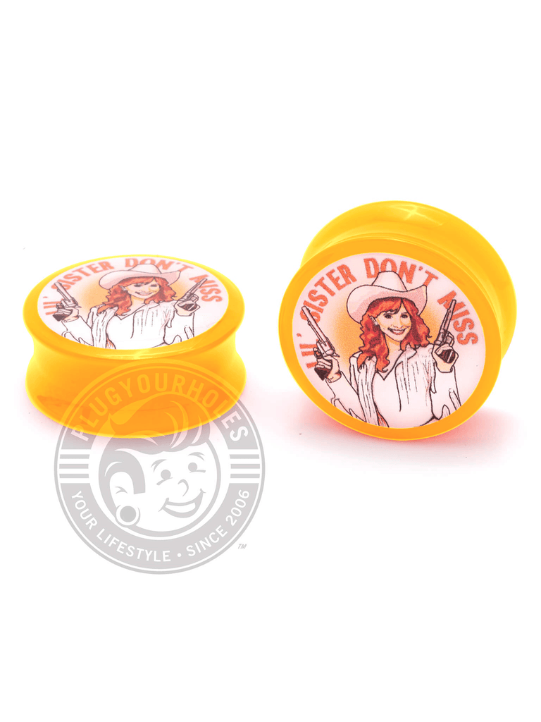 Lil' Sister Don't Miss Acrylic Image Plugs