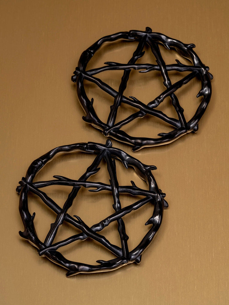 Black Pentiboiz Pentagram Steel Clicker Hangers