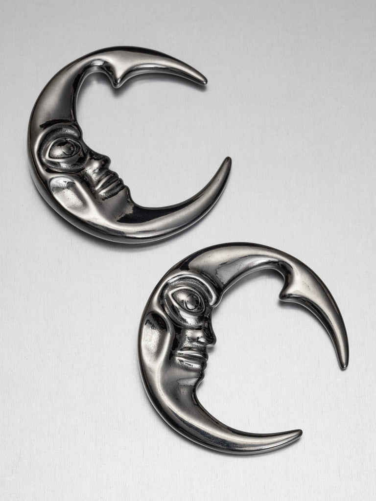 Crescent Moon Face Steel Hangers