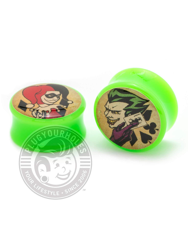 Harley & The Joker Tattoo Flash - Acrylic - Image Plugs