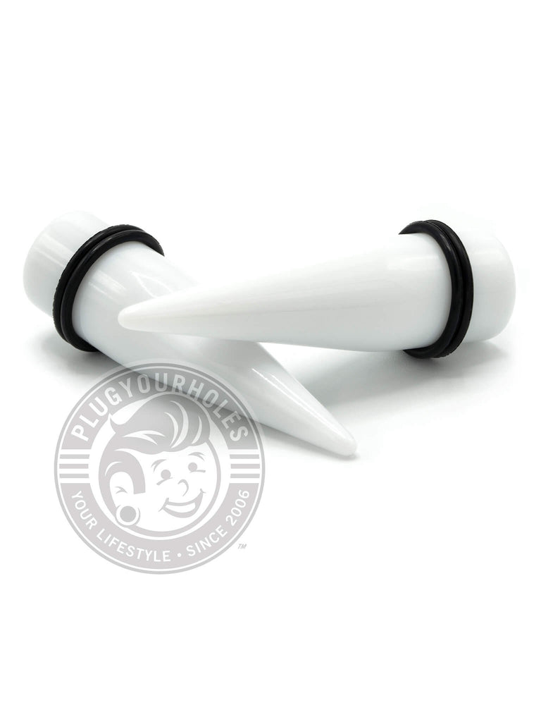 White Acrylic Tapers