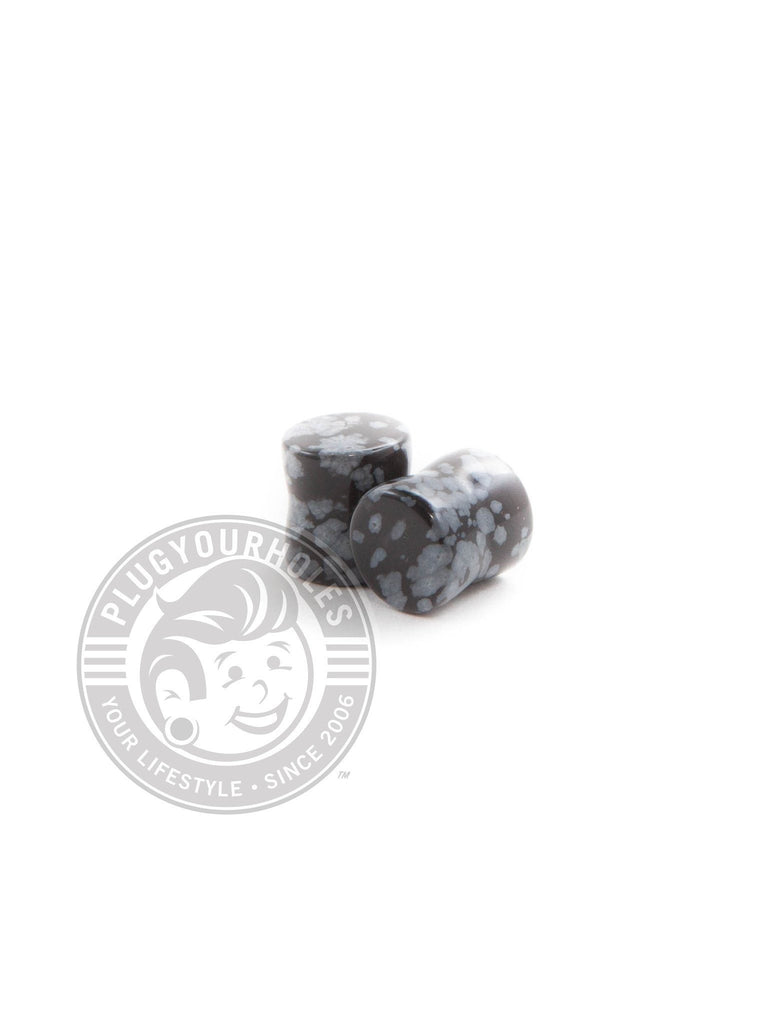 Obsidian Snowflake Stone Plugs