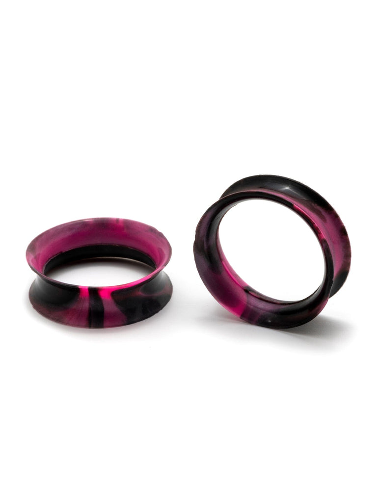 Black and Pink Swirl Silicone Ear Skins