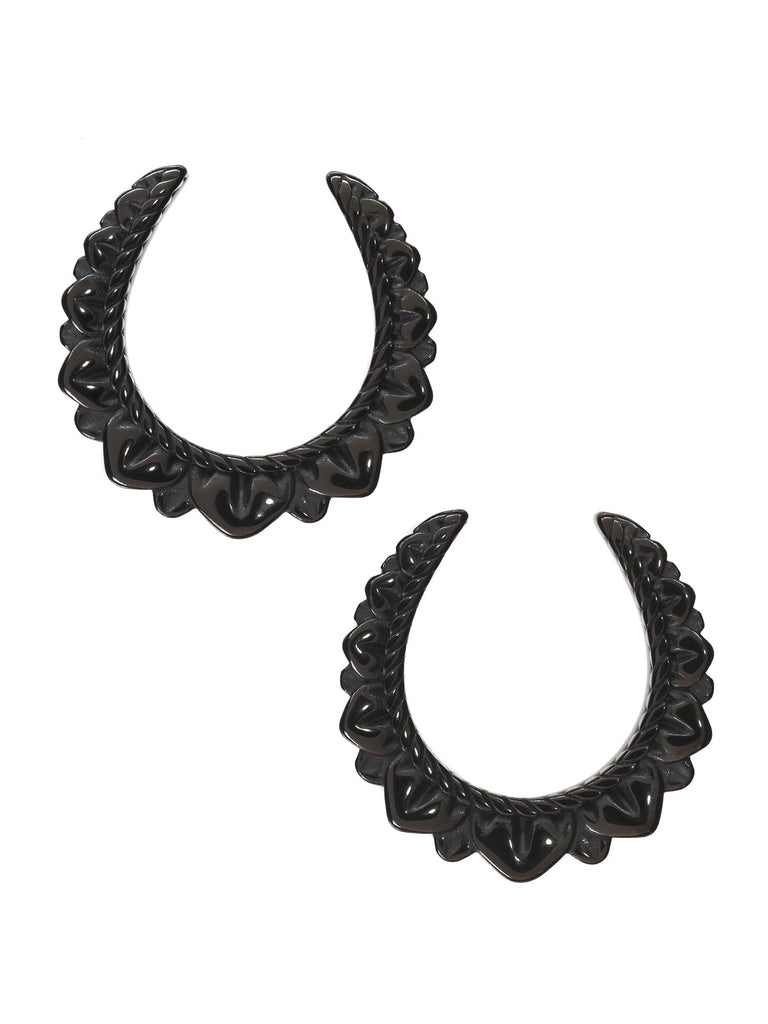 Black Floral Rope Steel Saddles