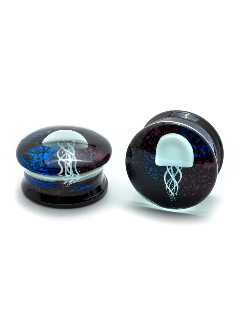 Galaxy Jellyfish Pyrex Glass Plugs