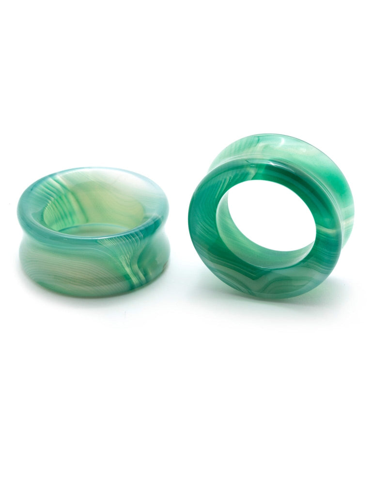 Green Line Agate Stone Tunnels