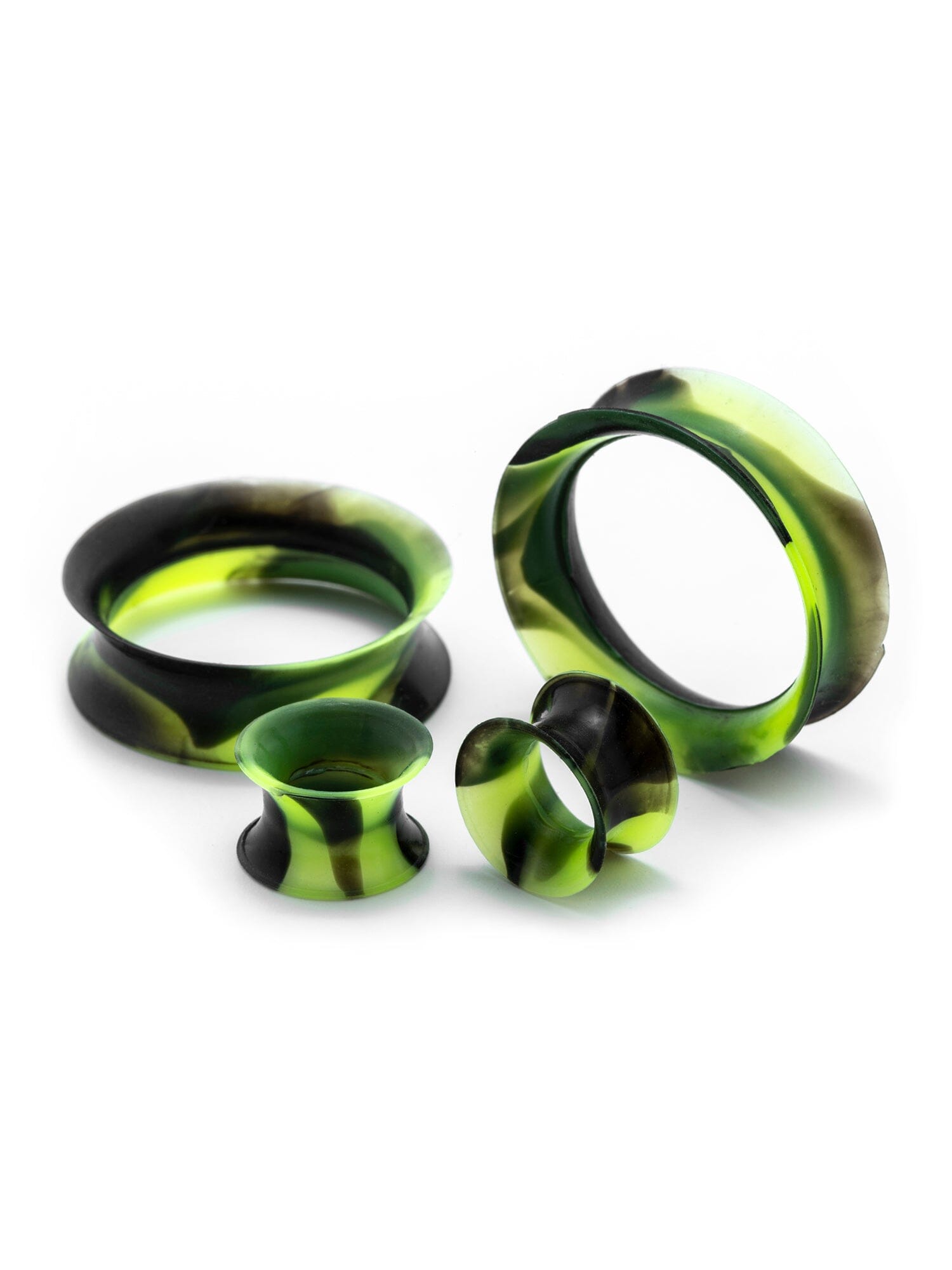 Green & Black Tie Dye-lish Swirl Silicone Ear Skins