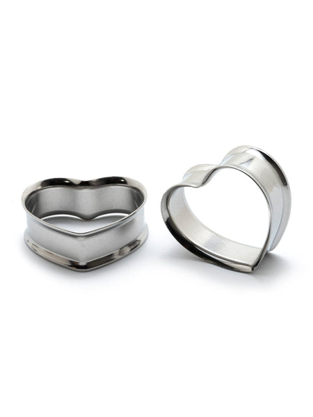 Heart Shaped Steel Tunnels Steel Heart Plugs Heart Gauges PlugYourHoles
