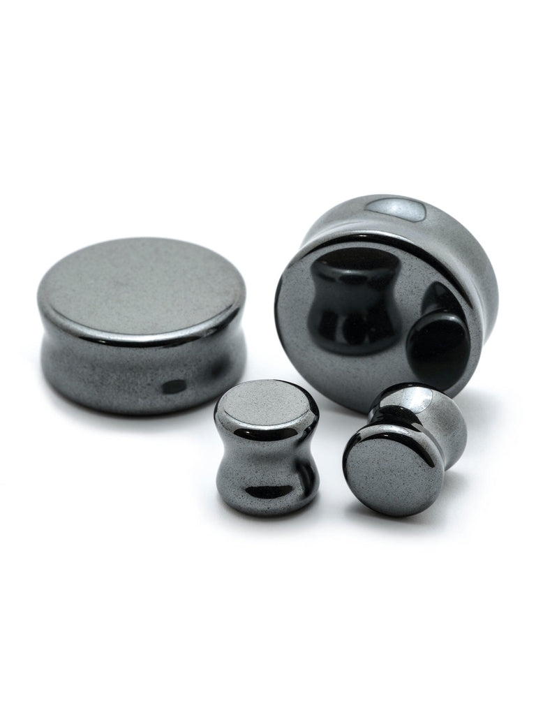 Hematite Stone Plugs Hematite Gauges Stretched Ear Body Jewelry PlugYourHoles