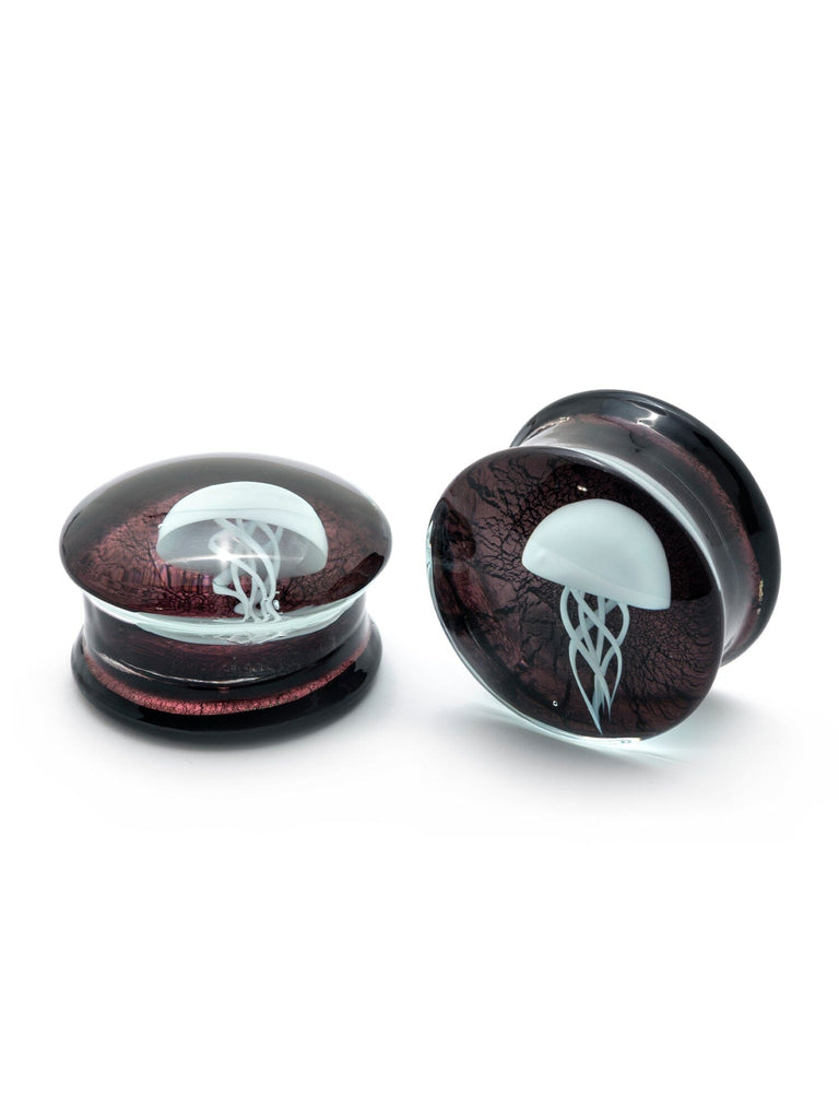 Kylie The Jellyfish Purple Pyrex Glass Plugs