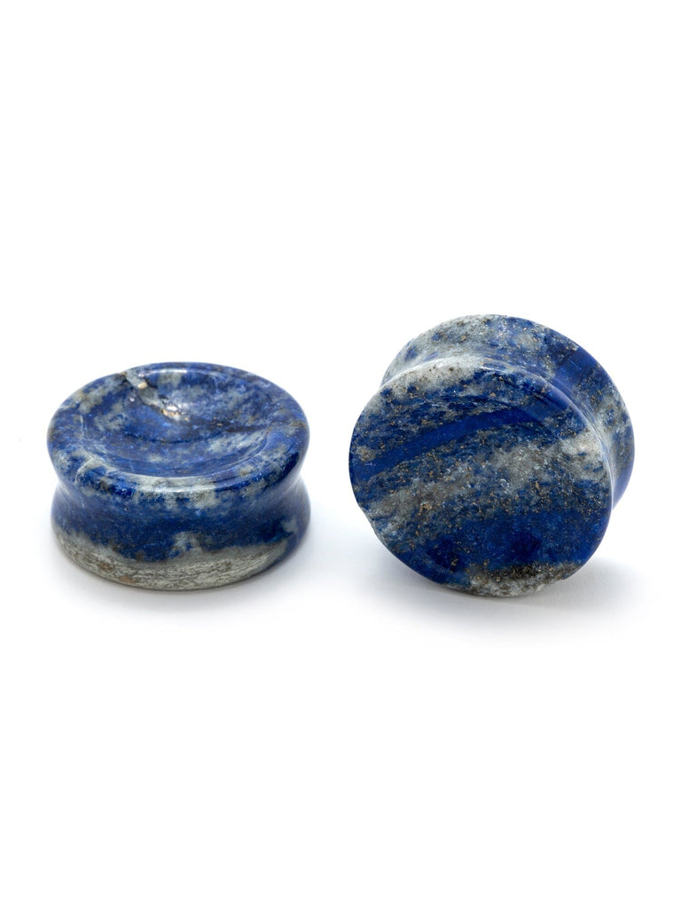 Pierced Owl Natural White Labradorite Concave Stone Double Flared Saddle Plug Gauges, Sold as a Pair (8mm (0GA Pierced Owl Natural White Labradorite Concave Stone Double Flared Saddle Plug Gauges, Sold as a Pair (8mm (0GA
