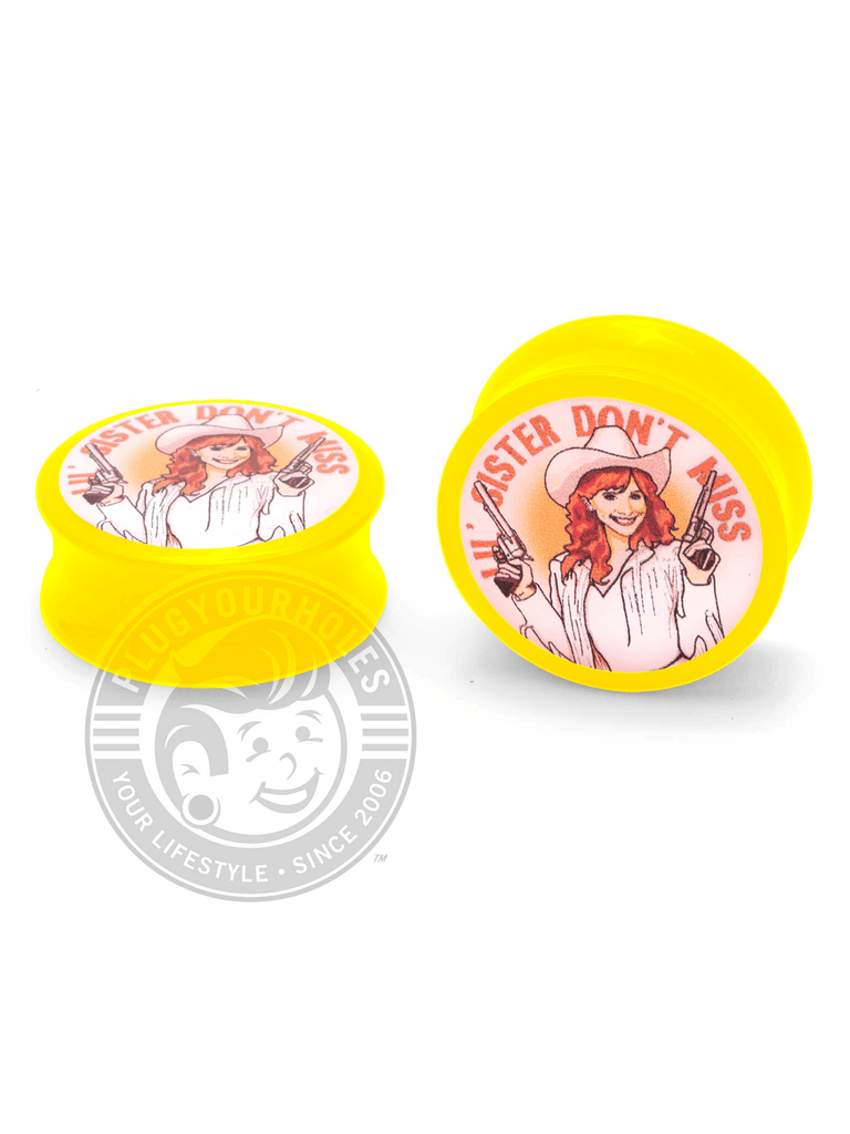 Lil' Sister Don't Miss Acrylic Image Plugs