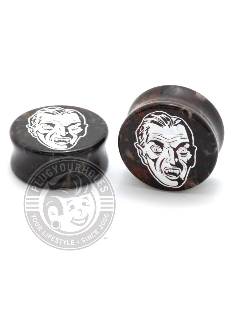 Plug Monster Drawing Movie Monster Engraved Stone Plugs | Horror Movie Gauges | Film Plugs ...