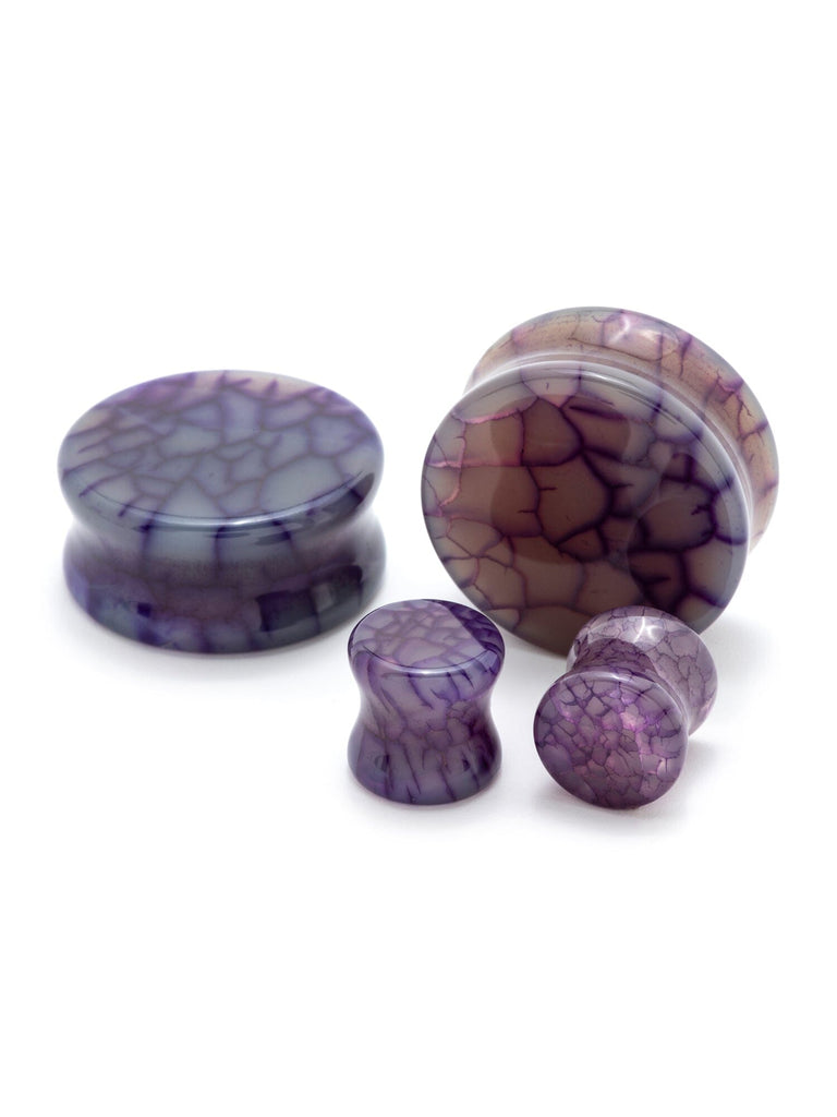 Purple Vampire Agate Stone Plugs