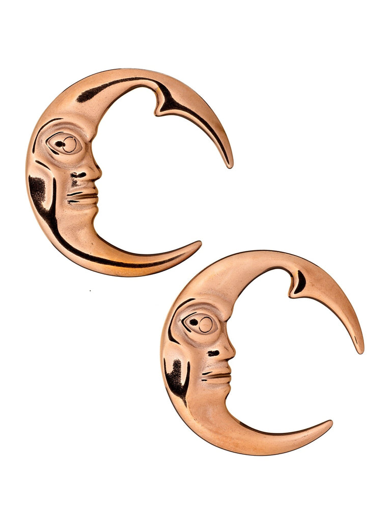 Crescent Moon Face Steel Hangers
