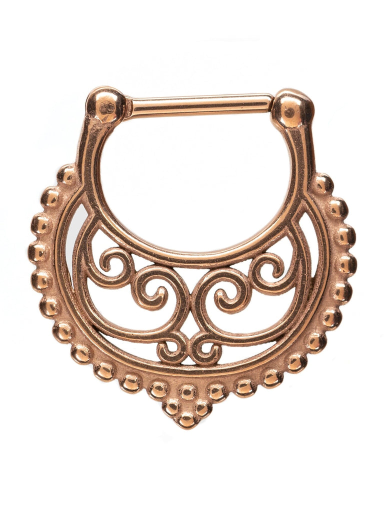 Filigree Wave Steel Septum Clicker