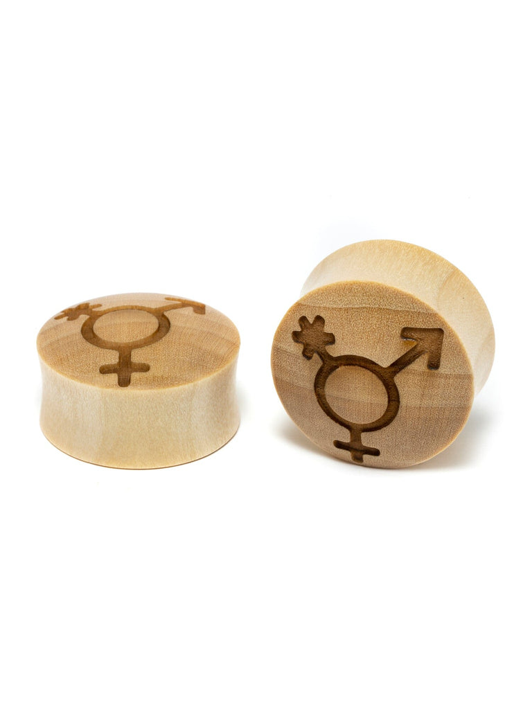 Symbols of Pride Engraved Wood Plugs