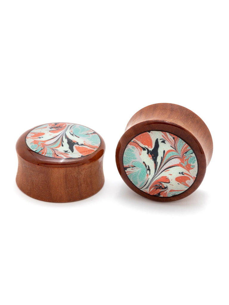 Trippy Dye Wood Image Plugs