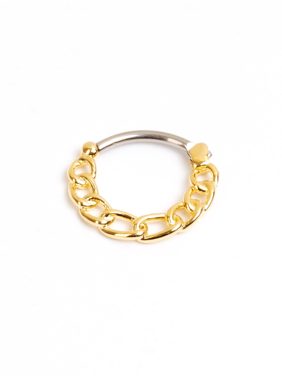 Andralok 9ct Yellow Gold Heart Nose Stud | Jewellerybox.co.uk