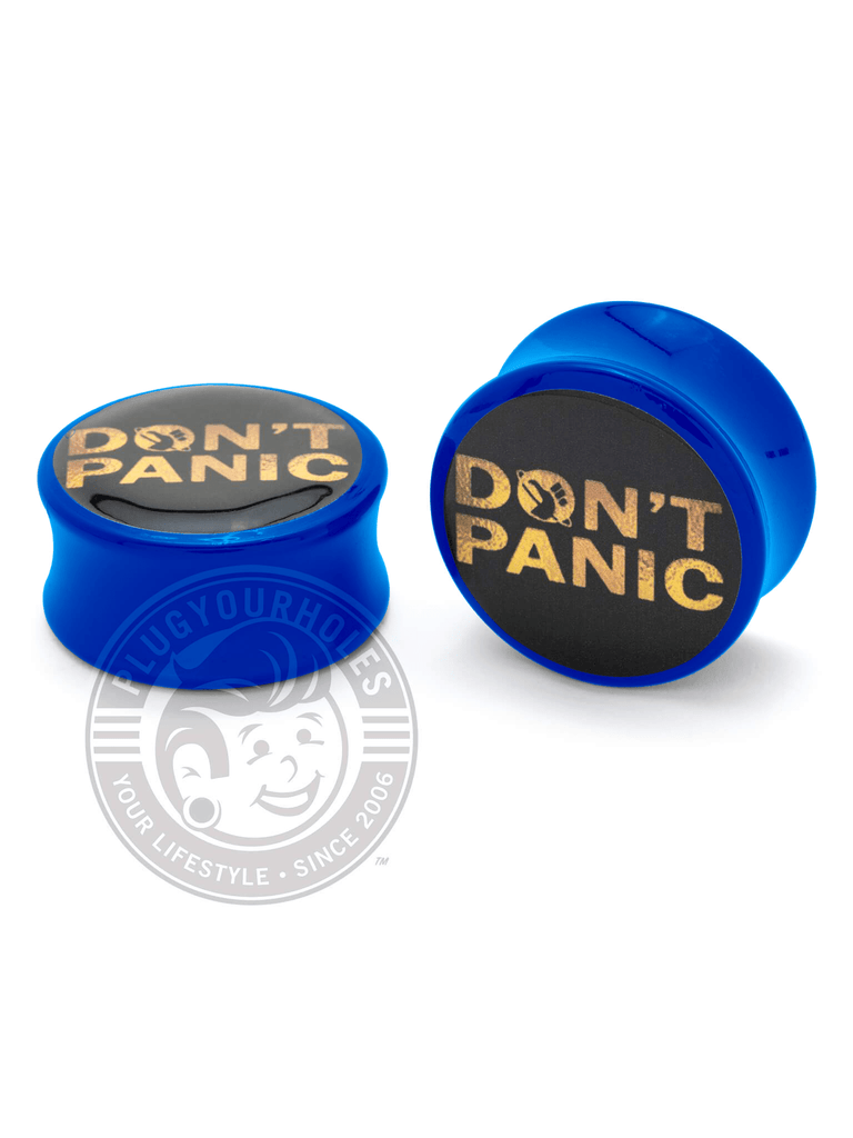 Don’t Panic Acrylic Image Plugs