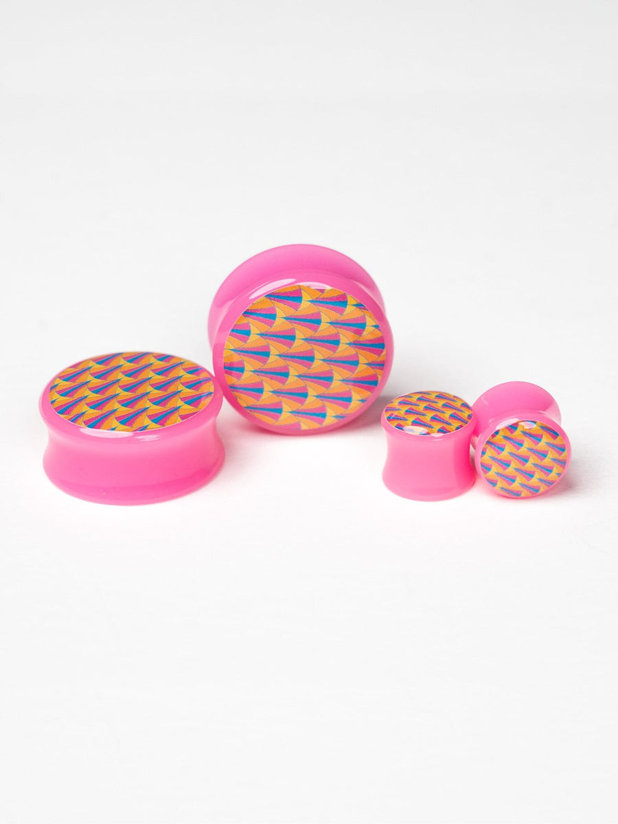 70's Inspired Acrylic Image Plugs | Groovy Patterns Guages ...