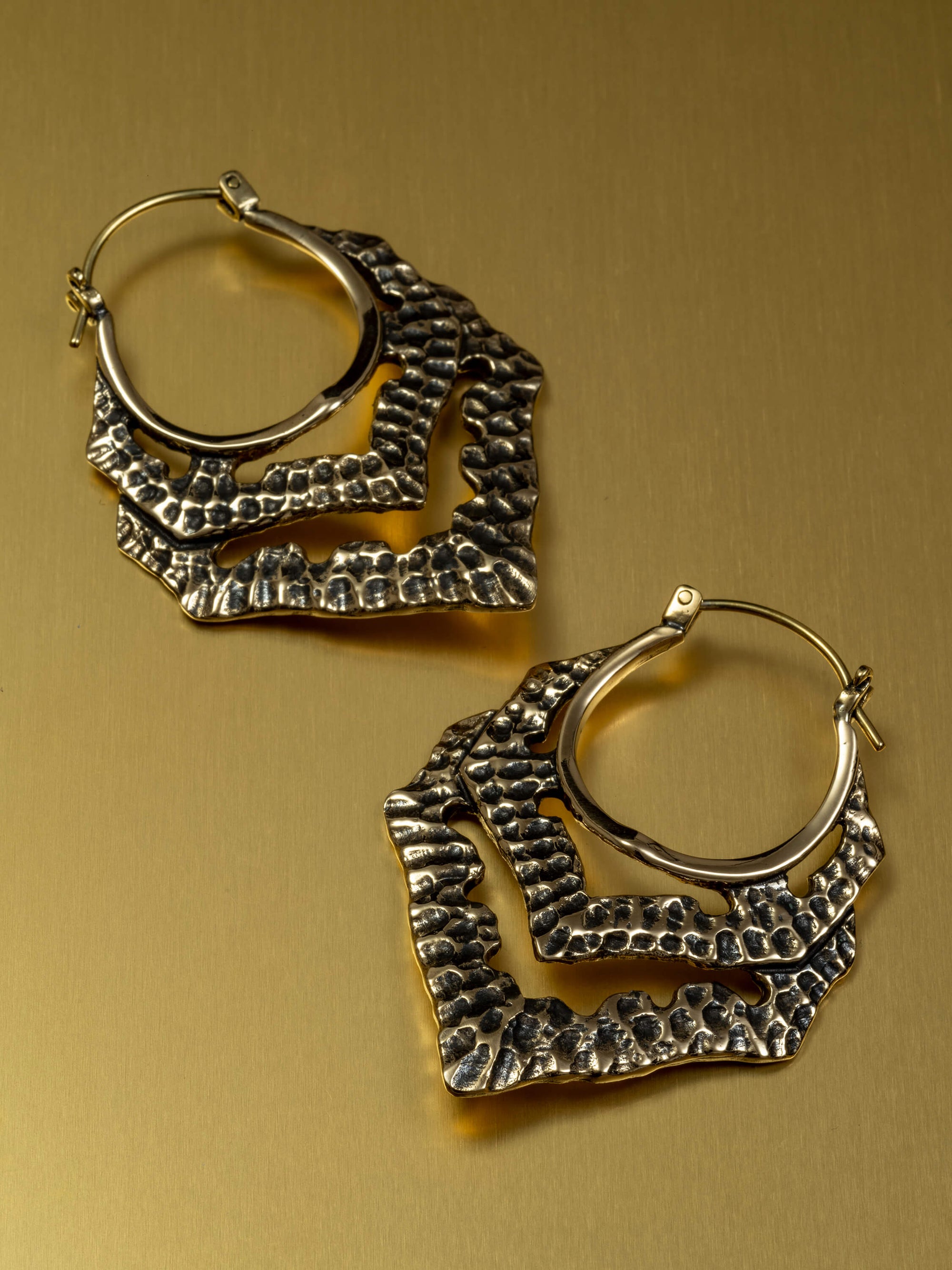 Bellona Brass Hoop Earrings
