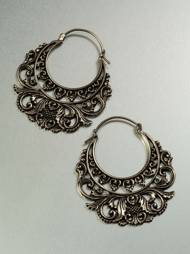 Demetria Filigree Brass Earrings