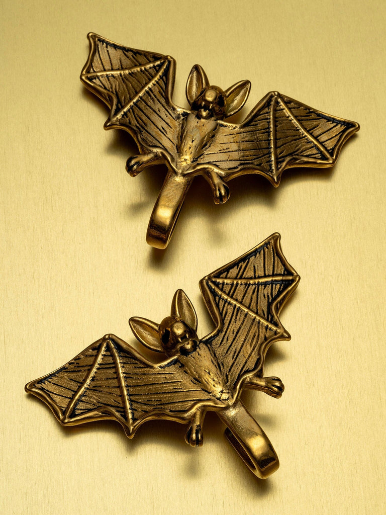 Gold Upside Down Bat Steel Hangers