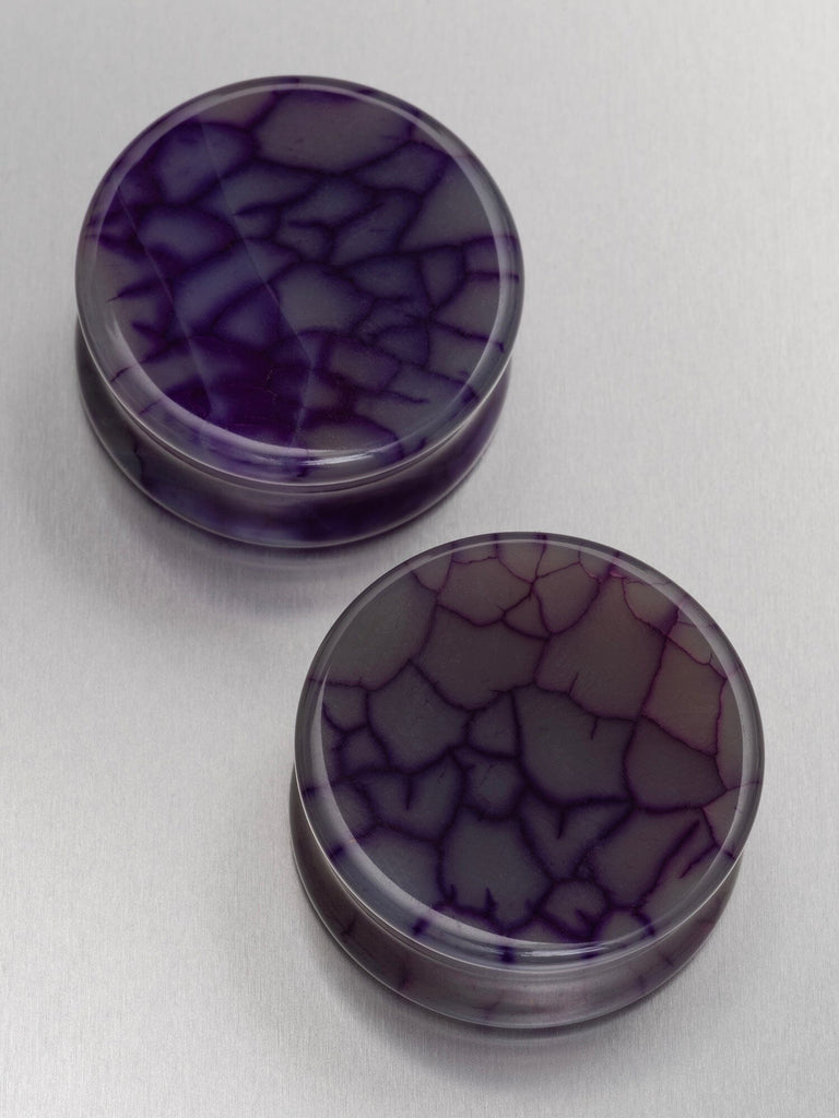 Purple Vampire Agate Stone Plugs