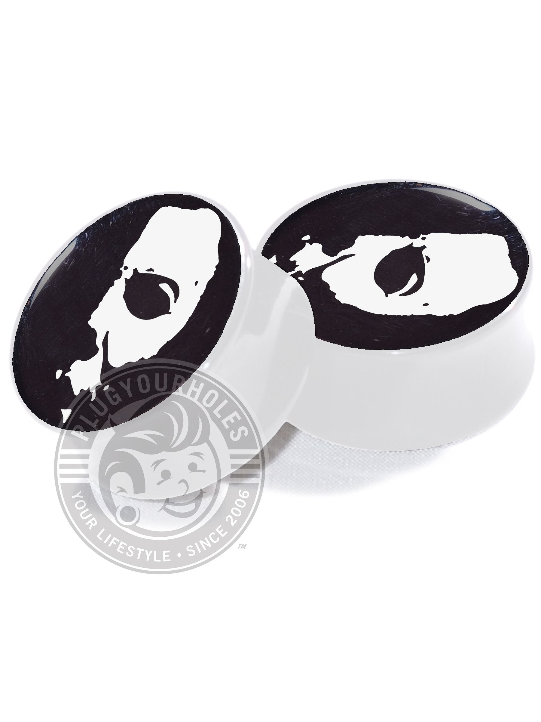Michael Myers Half Mask Acrylic Image Plugs