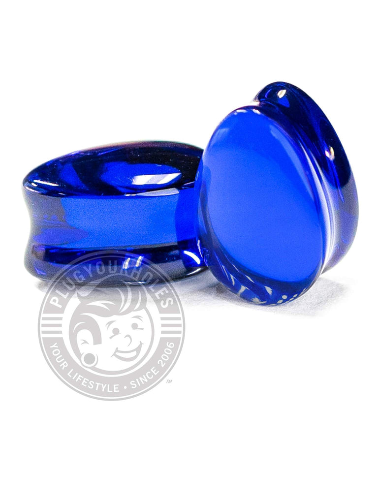 Blue Teardrop Glass Plugs