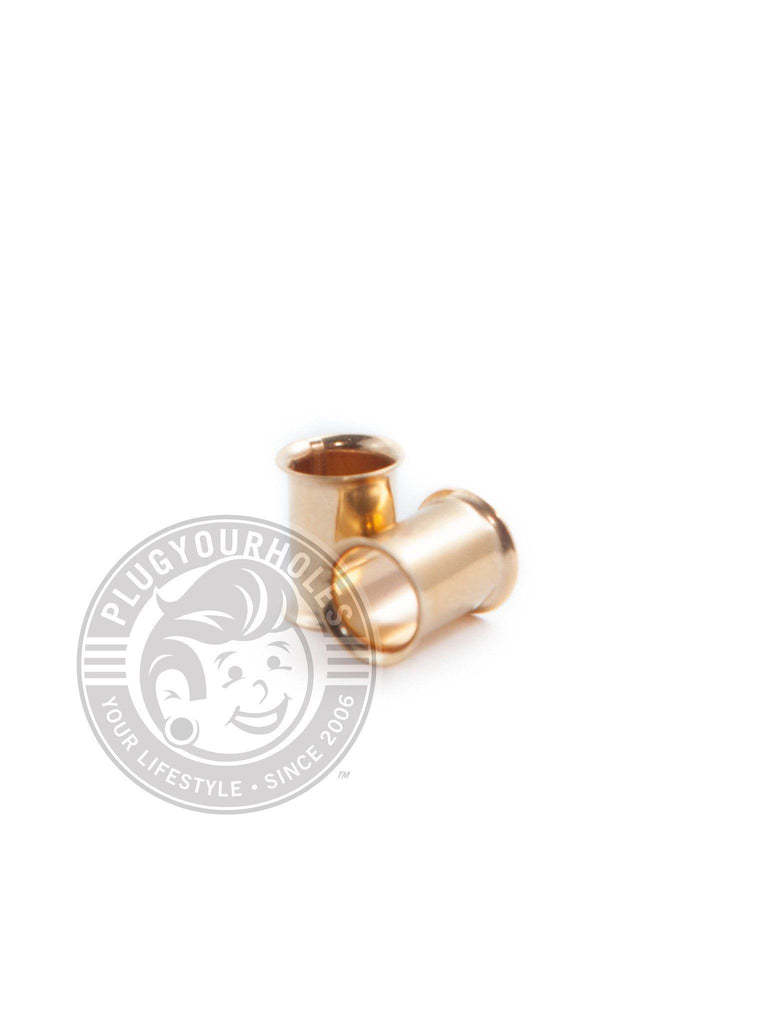 Gold Double Flared Steel Tunnels