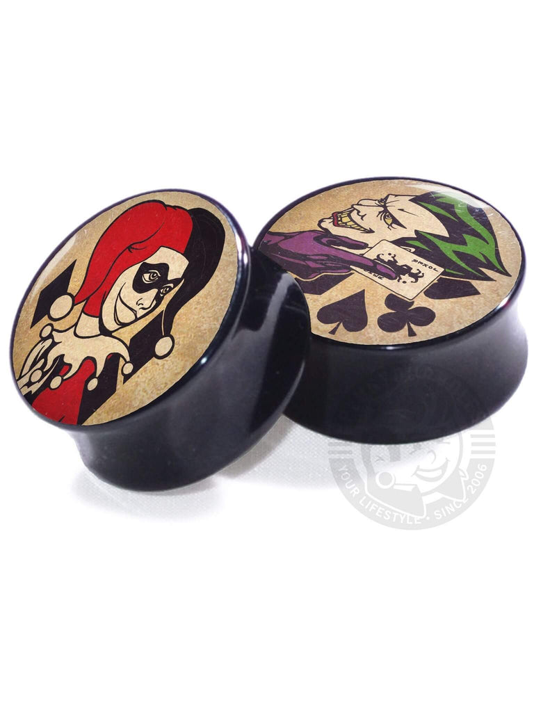 Harley & The Joker Tattoo Flash - Acrylic - Image Plugs